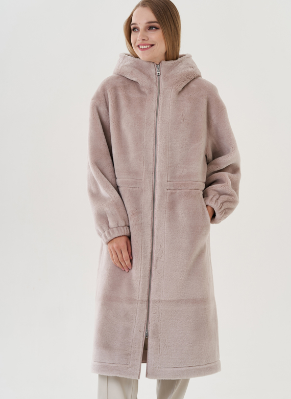 Пальто женское с капюшоном 
