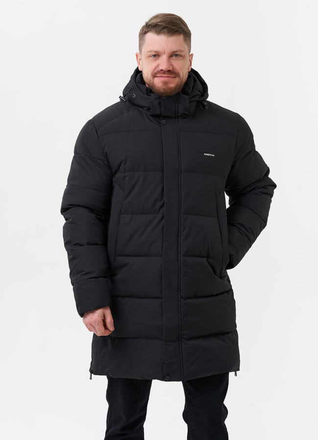 Мужской пуховик с капюшоном  модель № 28269 универмаг малина