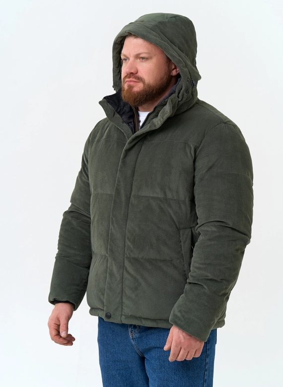 Мужской пуховик с капюшоном фото