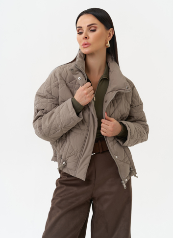 Короткая куртка с воротником стойкой