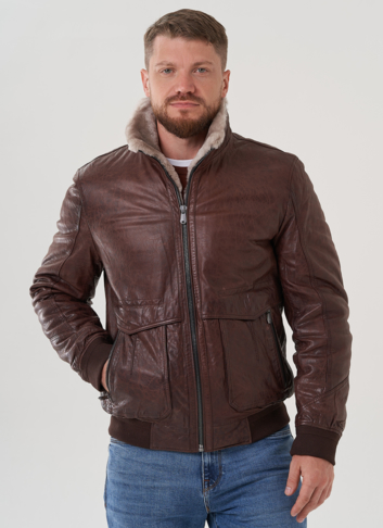 Мужская куртка из натуральной кожи 