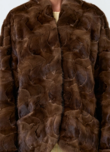 Жакет из меха частей норки фото