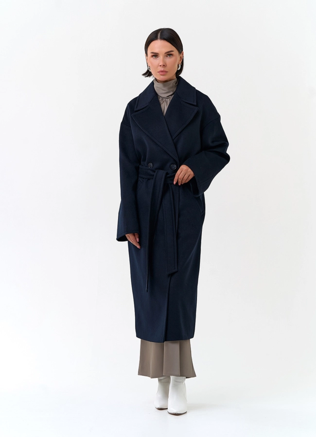 Женское пальто с английским воротником модель № 33852 в рассрочку