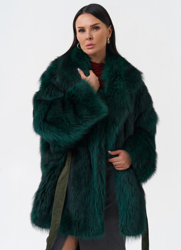 Шуба из енота летучая мышь