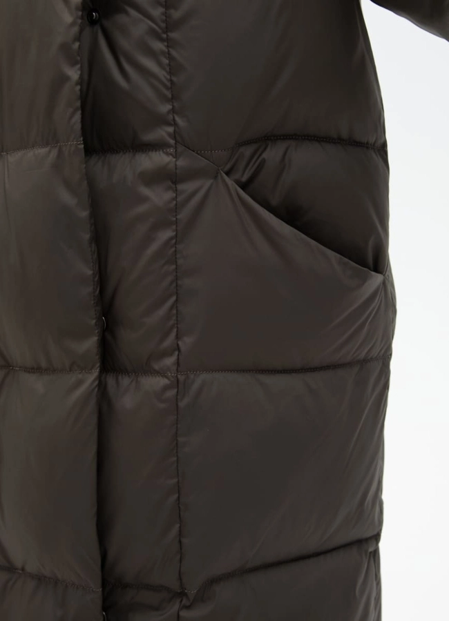 Женский пуховик с капюшоном модель № 31153 универмаг малина