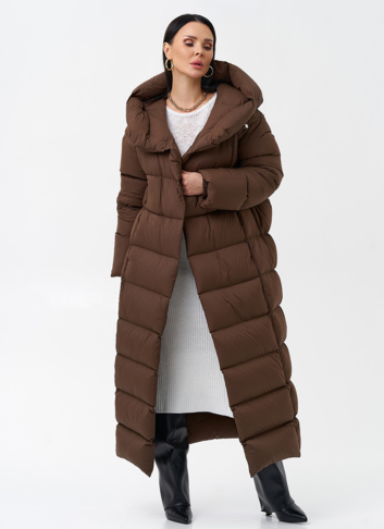 Женский пуховик с капюшоном 