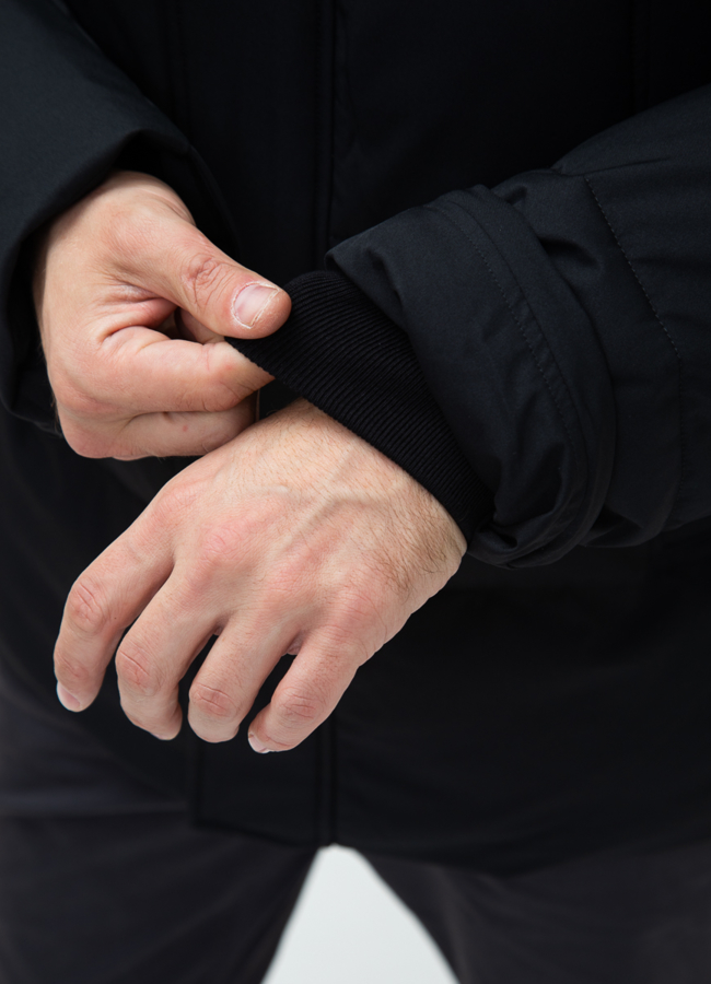 Мужской пуховик с капюшоном  модель № 27995 универмаг малина